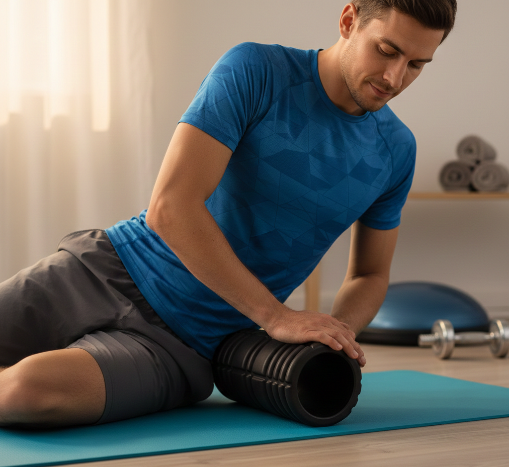 Foam roller in action